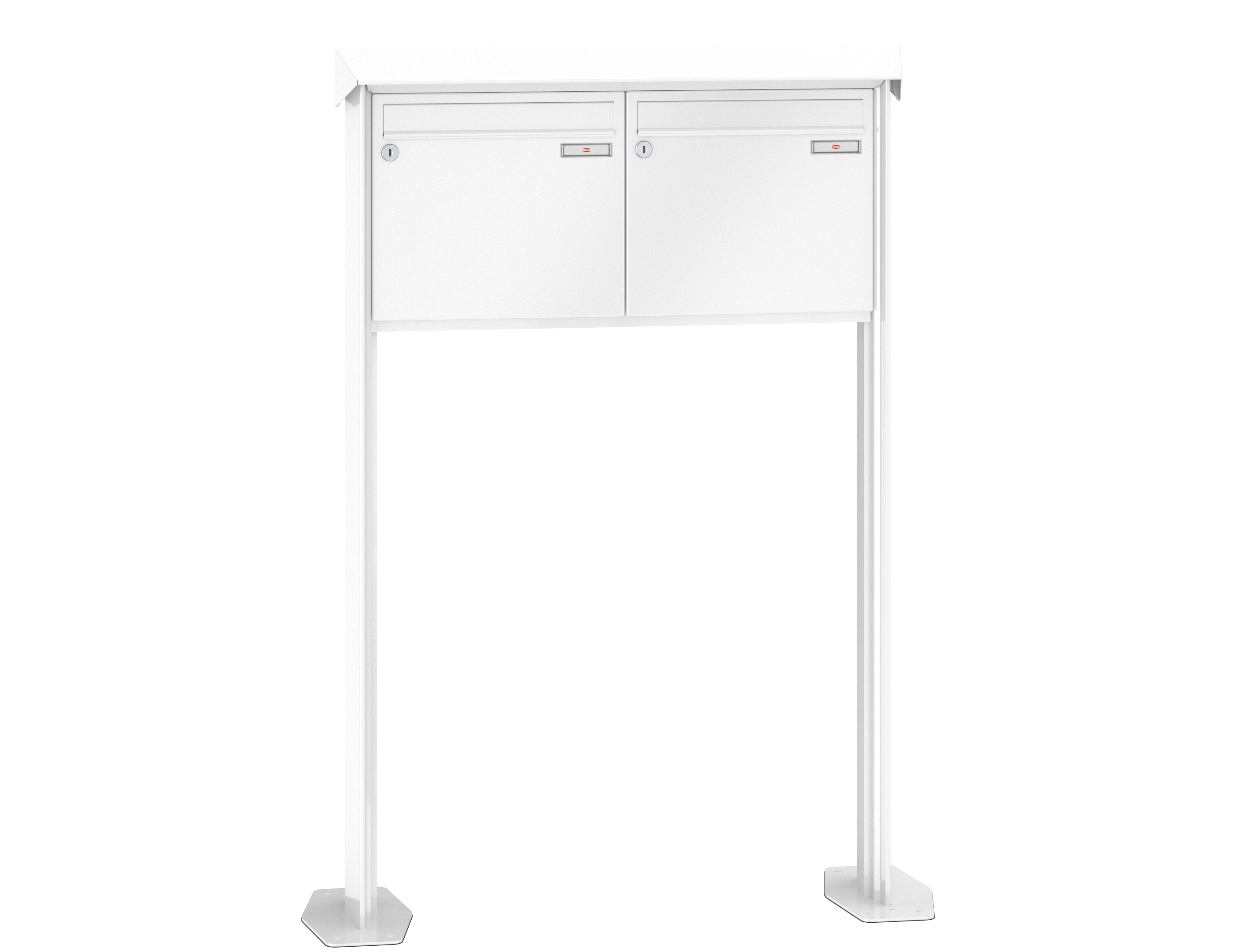 PRISMA Verkehrsweiß RAL 9016 2 Briefkästen