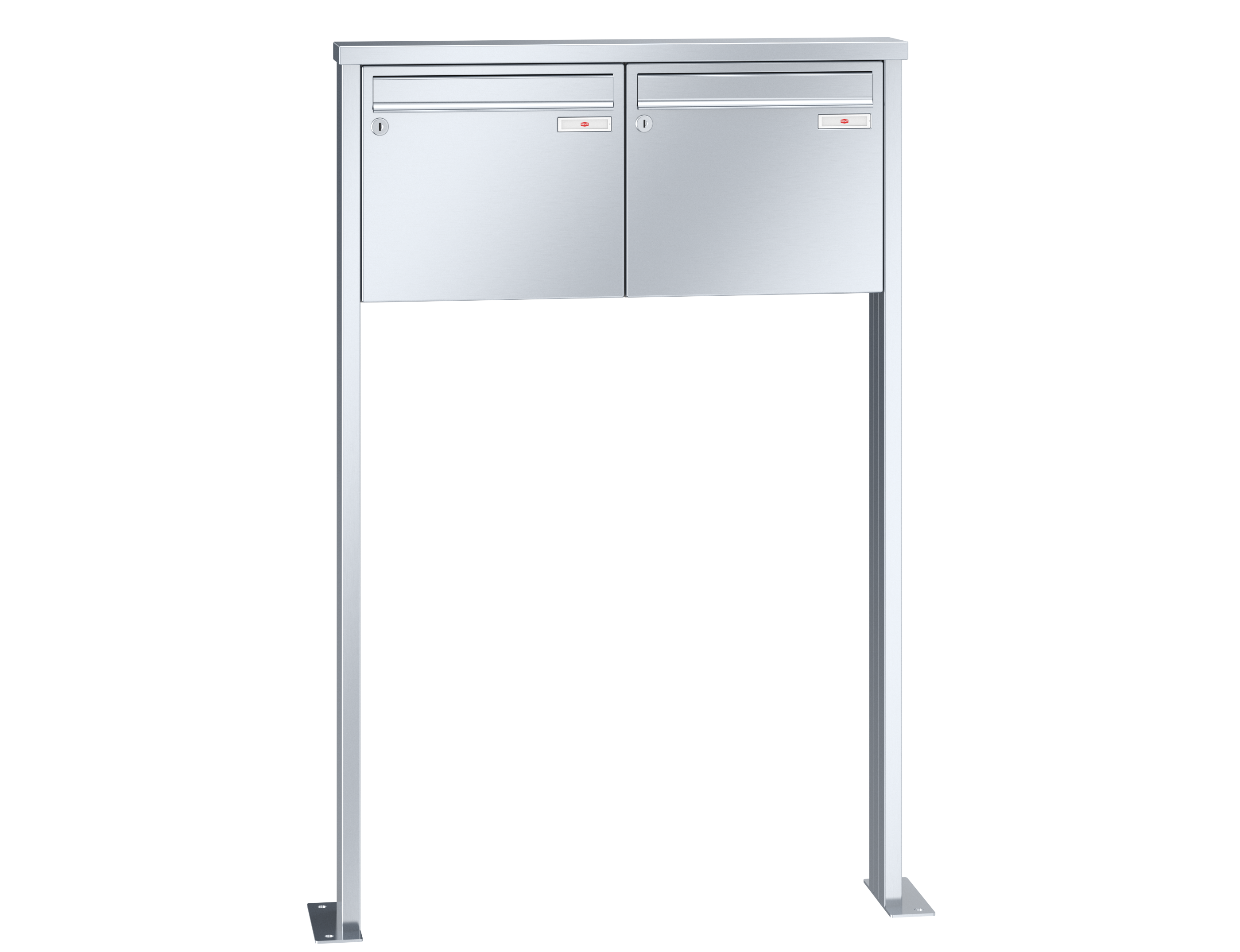 TETRO Edelstahl V4A 2 Briefkästen