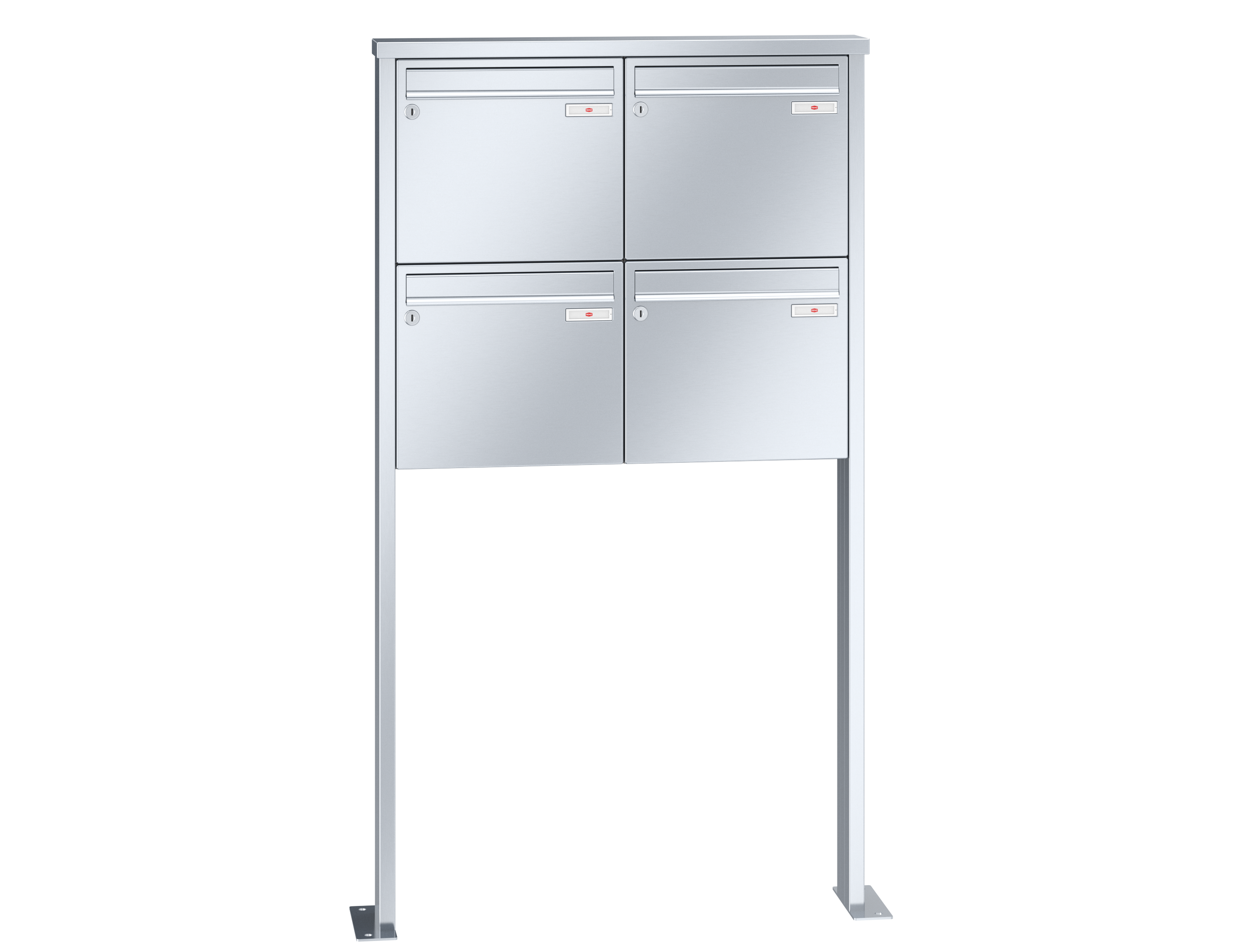 TETRO Edelstahl V4A 4 Briefkästen