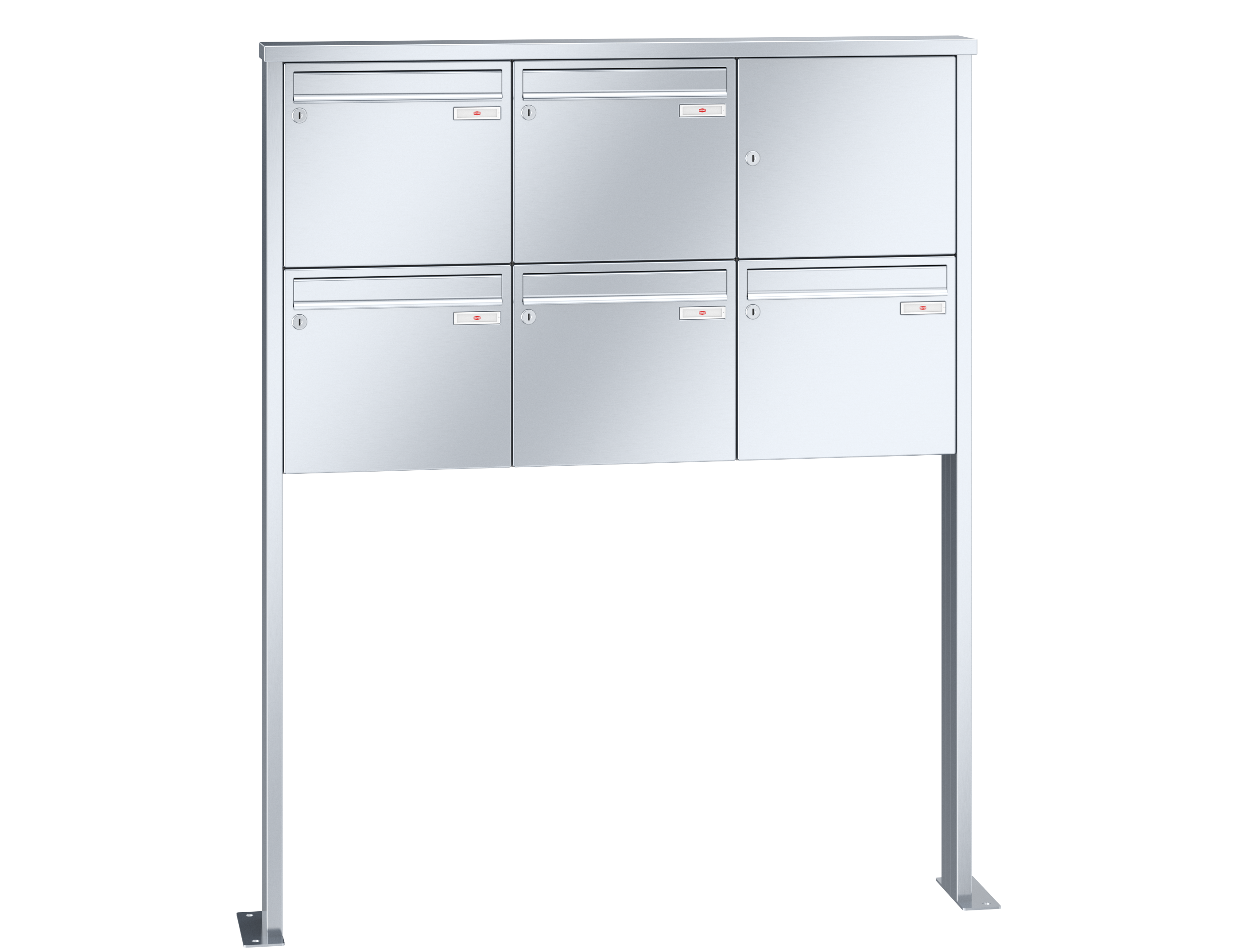 TETRO Edelstahl V4A 5 Briefkästen