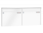 Preview: RENZ Briefkastenanlage Aufputz Classic Basic B Kastenformat 370x330x100mm, 2-​teilig weiß RAL 9016