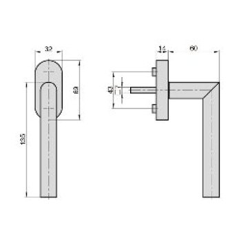 Fenstergriff FG 310 Edelstahl