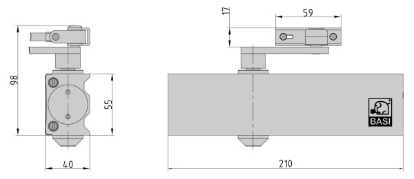 BASI TS 200 – silber Türschließer