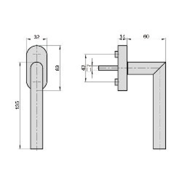 Fenstergriff FG 310 Edelstahl