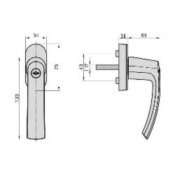 Abschließbarer Fenstergriff
